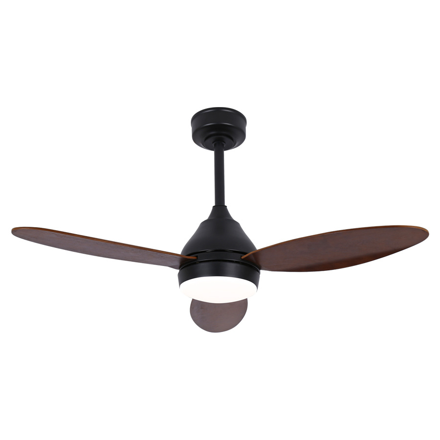 Straight Leaf Fan-CT233 Black-Dark Wood