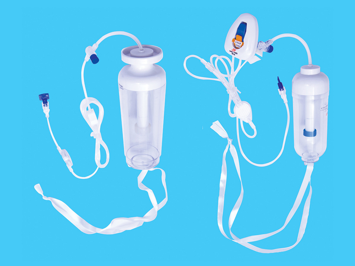 Single-use portable infusion pump not electrically driven