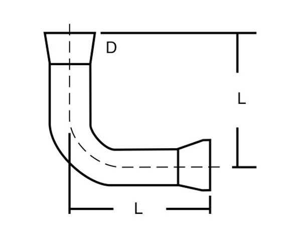 擴(kuò)口90o彎頭