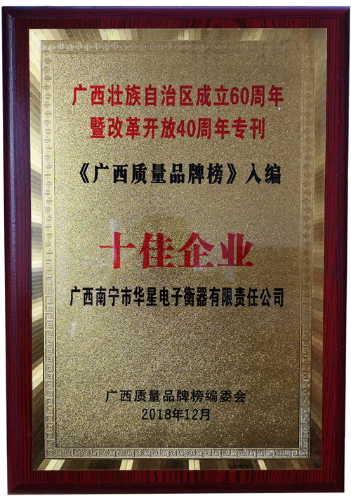 Top 10 Enterprises in Guangxi Quality Brand List Top 10 Enterprises in Guangxi Quality Brand List