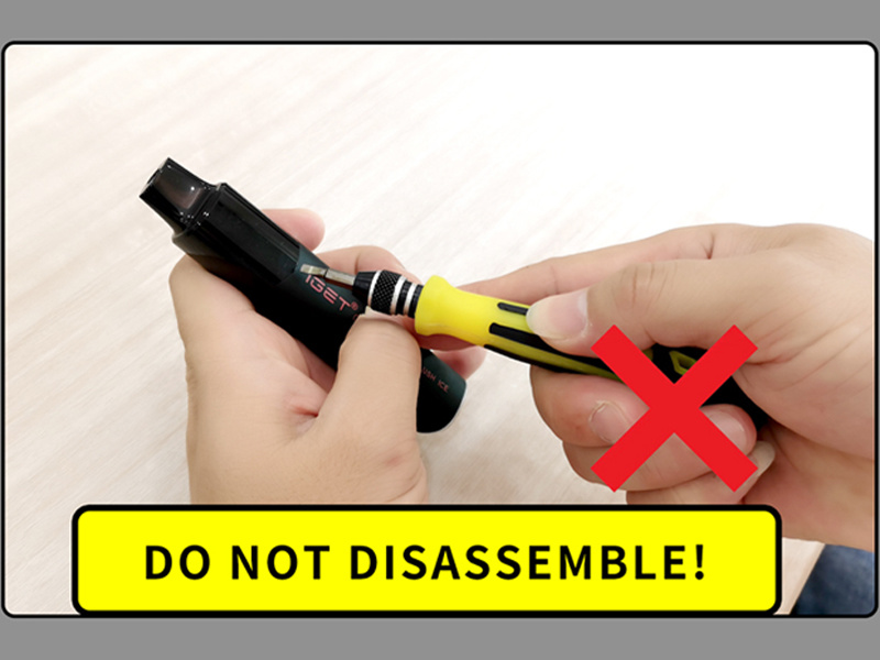 Do not disassemble warning