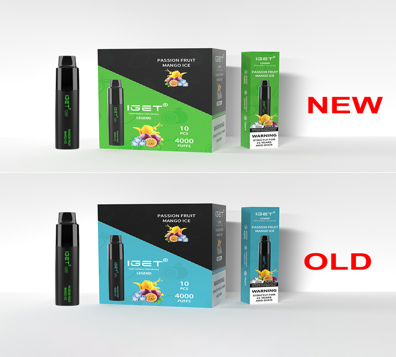Comparison of old and new packaging