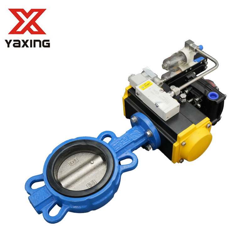 Wafer butterfly valve with pneumatic actuator DN40-DN1200