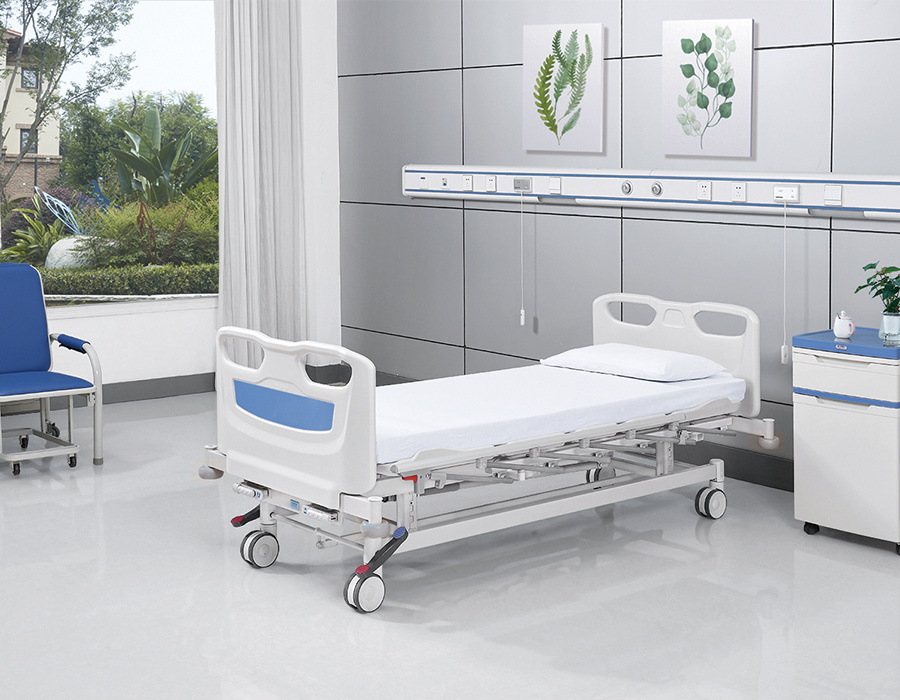 020-A Hand-cranked triple-fold hospital bed