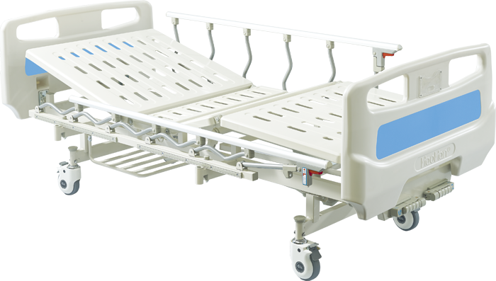 021 Hand-cranked triple-fold hospital bed