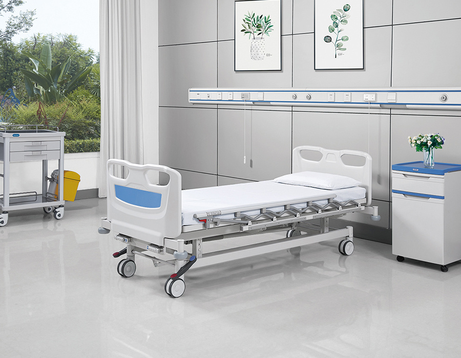 019-A Hand-cranked triple-fold hospital bed