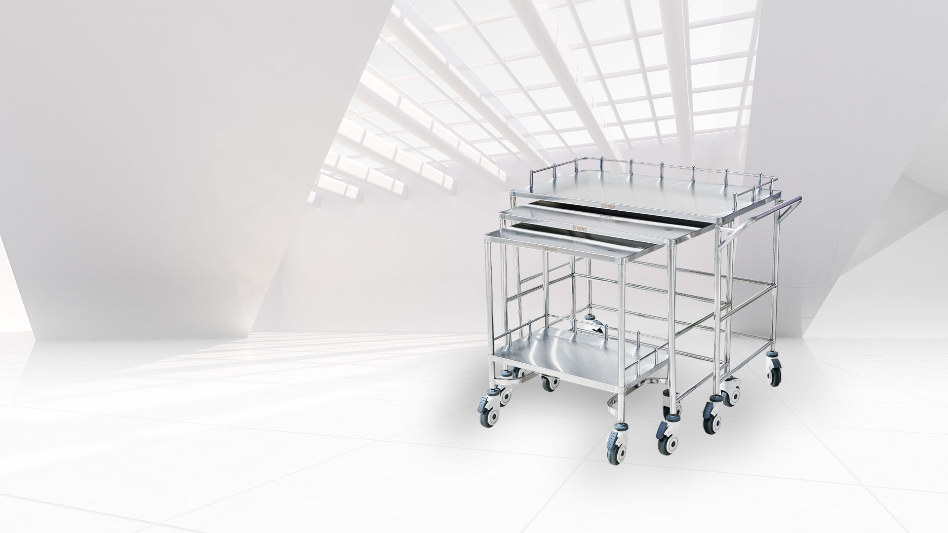 Stainless steel medical vehicles, platforms and cabinets