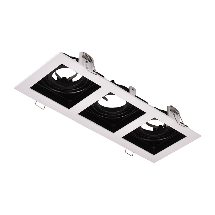 1, 2, 3 head mr16 gu5.3 adjustable Anti-glare led ceiling  spotlights downlight fixtures
