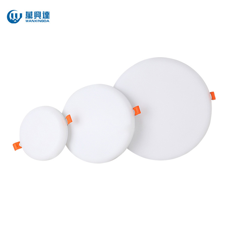 home Office indoor ceiling adjustable rimless panel lighting lamp recessed plastic 10w 18w 24w 36w round frameless led 3D panel light