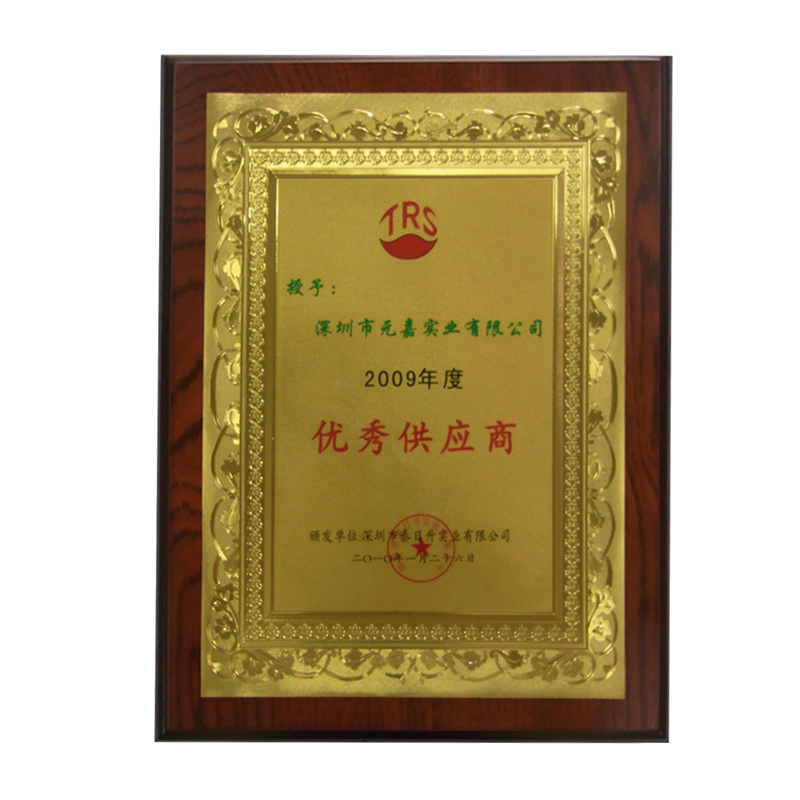 Excellent supplier in 2009