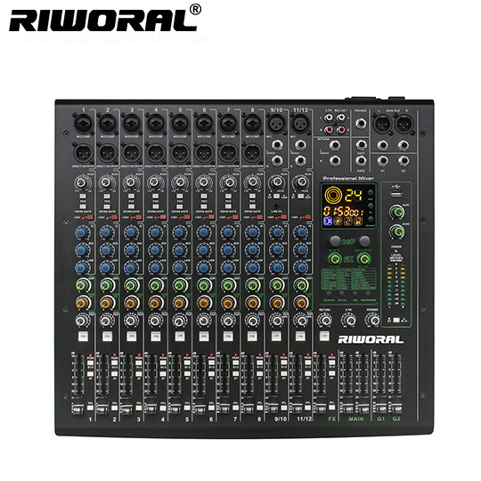 Audio Mixer 12 Channel Audio Mixer Sound Mixing Console with