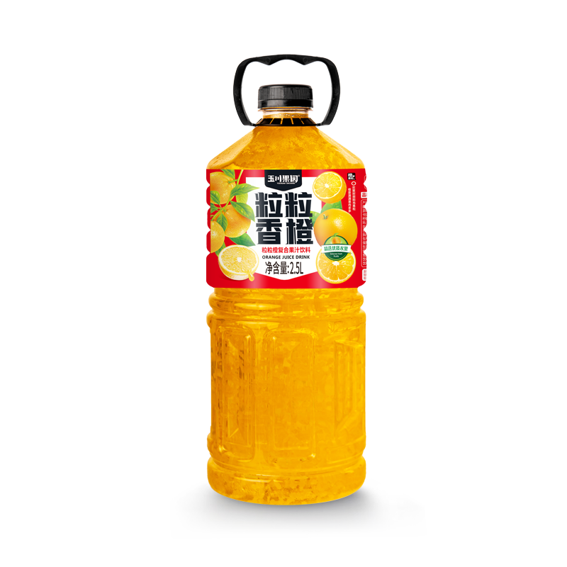 玉川果園2.5L粒粒香橙大果粒飲料瓶 玉川果園2.5L粒粒香橙大果粒飲料瓶
