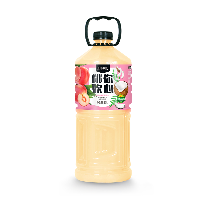 玉川果園2.5L桃你歡心大果粒飲料瓶 玉川果園2.5L桃你歡心大果粒飲料瓶
