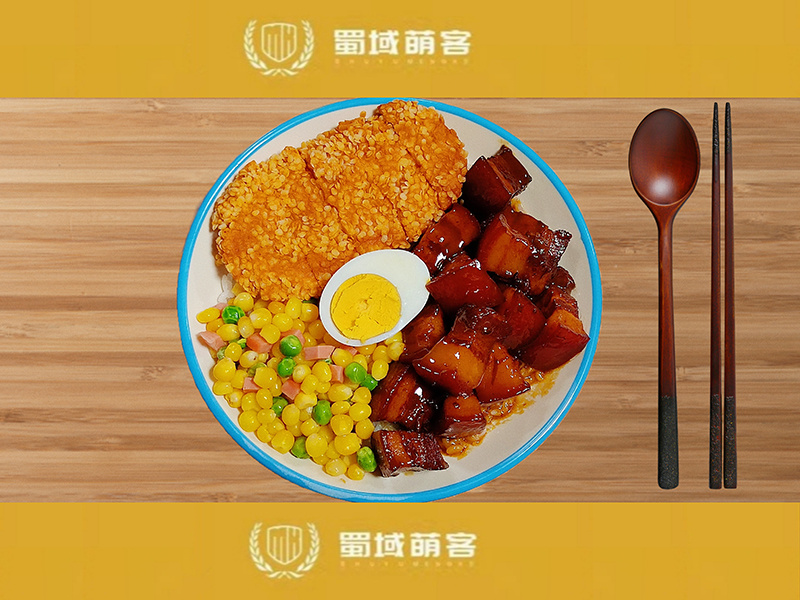 紅燒肉雞排雙拼飯帶鹵蛋