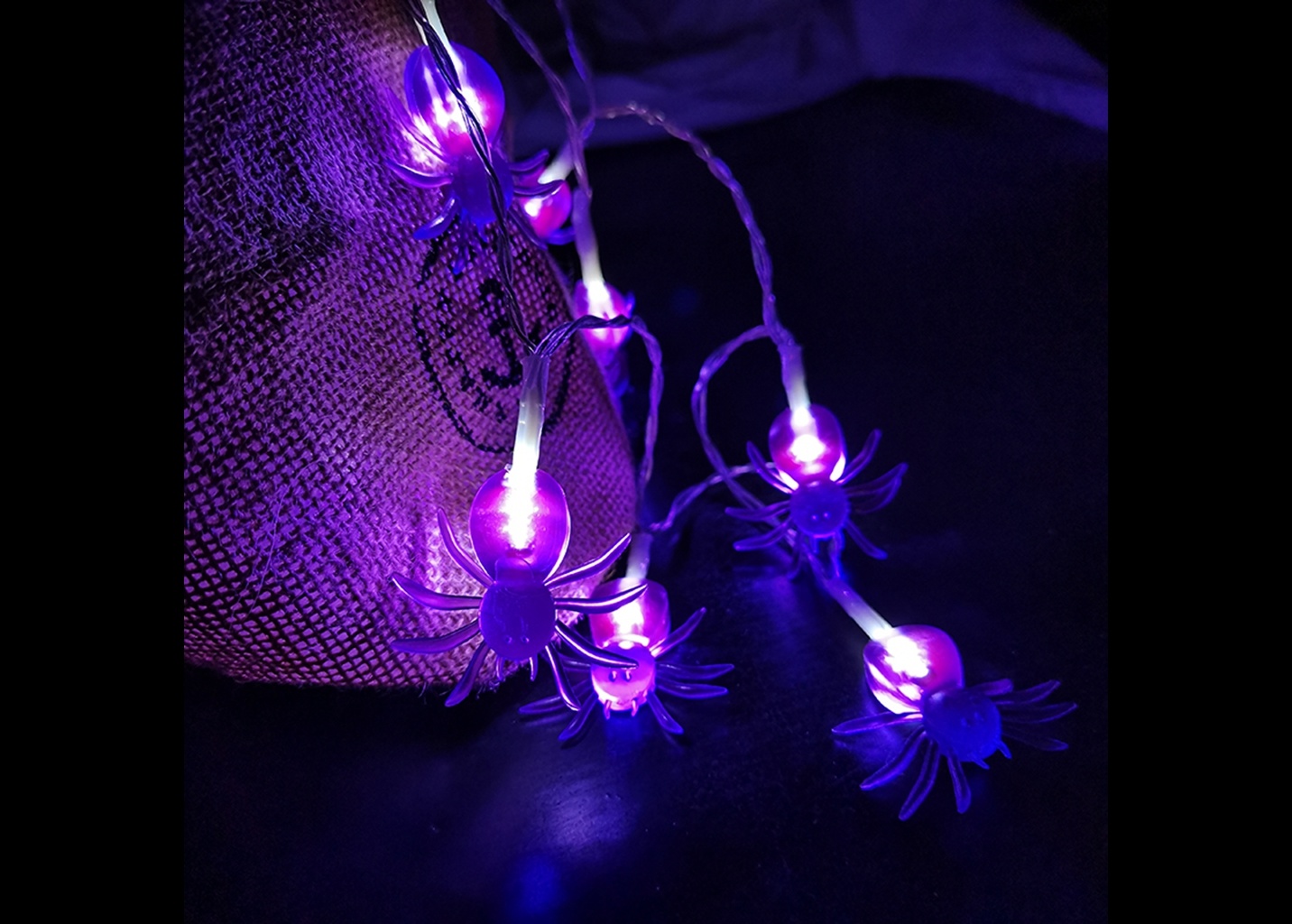 MY05605 Halloween LED lights-purple spider-Taizhou Deco-Maker Arts and ...