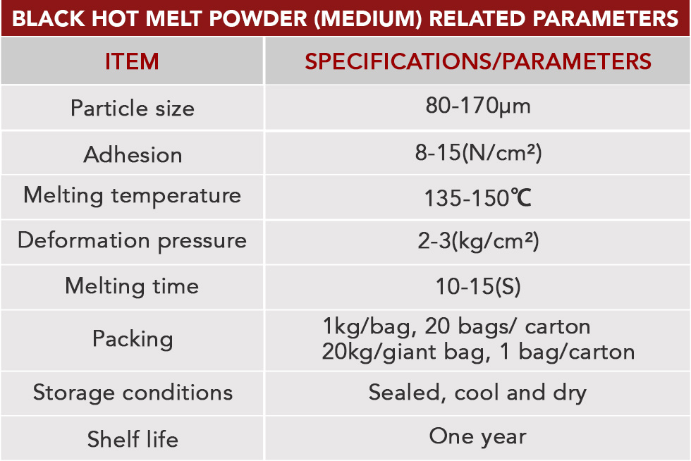 TPU DTF Black Powder Hot Melt Adhesive Powder Anti Sublimation For