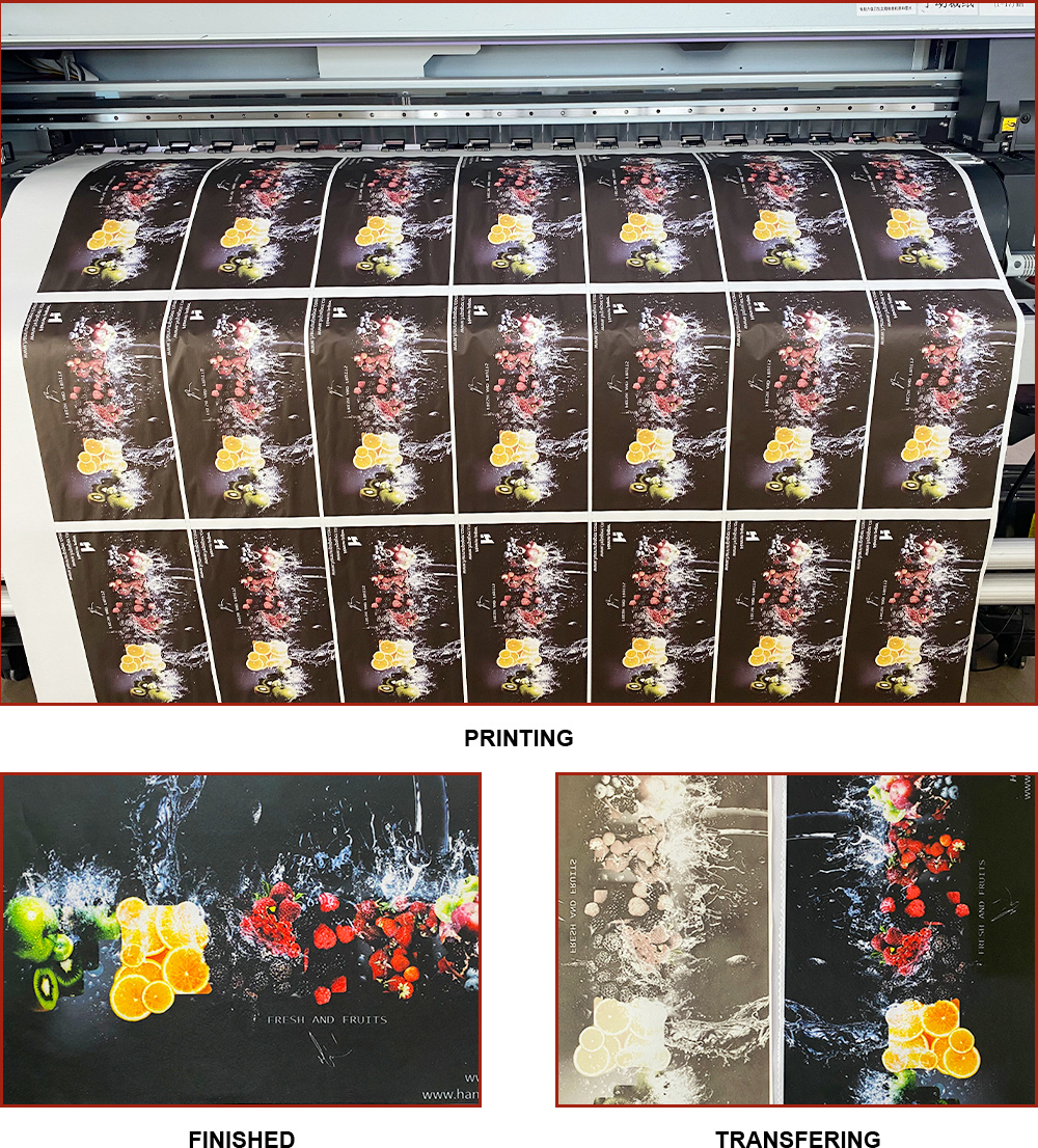 Extremely Instant Dry Sublimation Paper printing transferring process