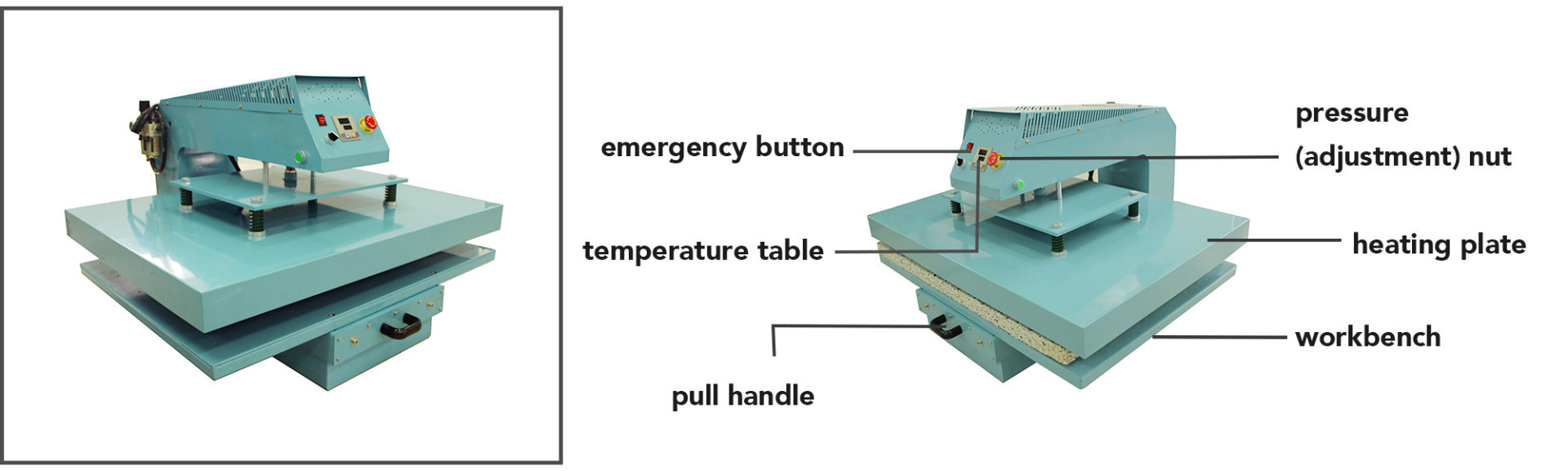 Pneumatic Heat Press Machine Hanrun Paper