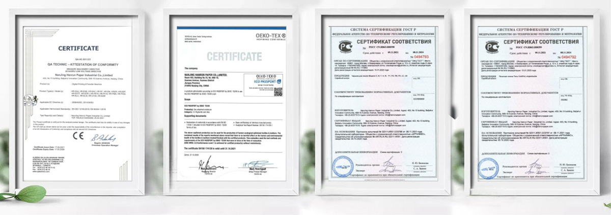 Hanrun Paper  Certificates