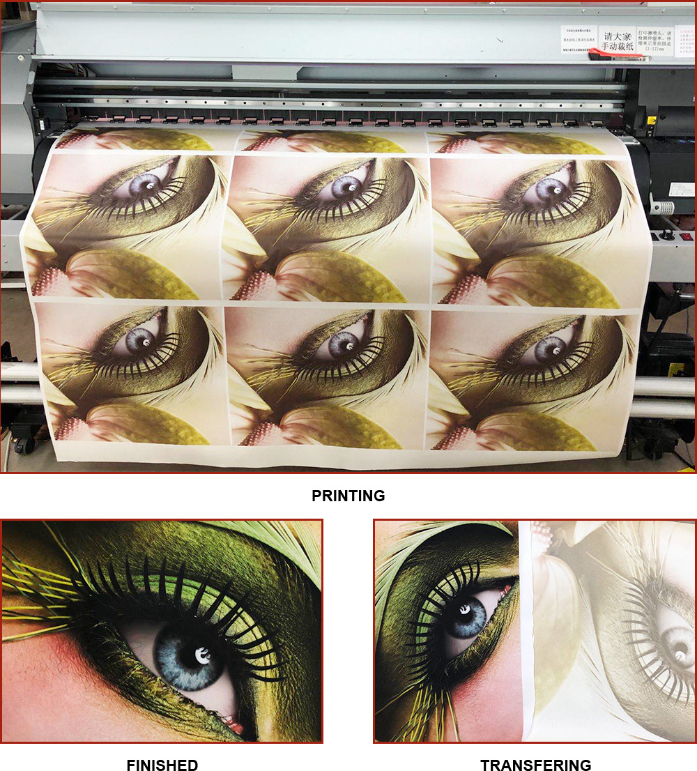 Classic sublimation paper printing transferring process