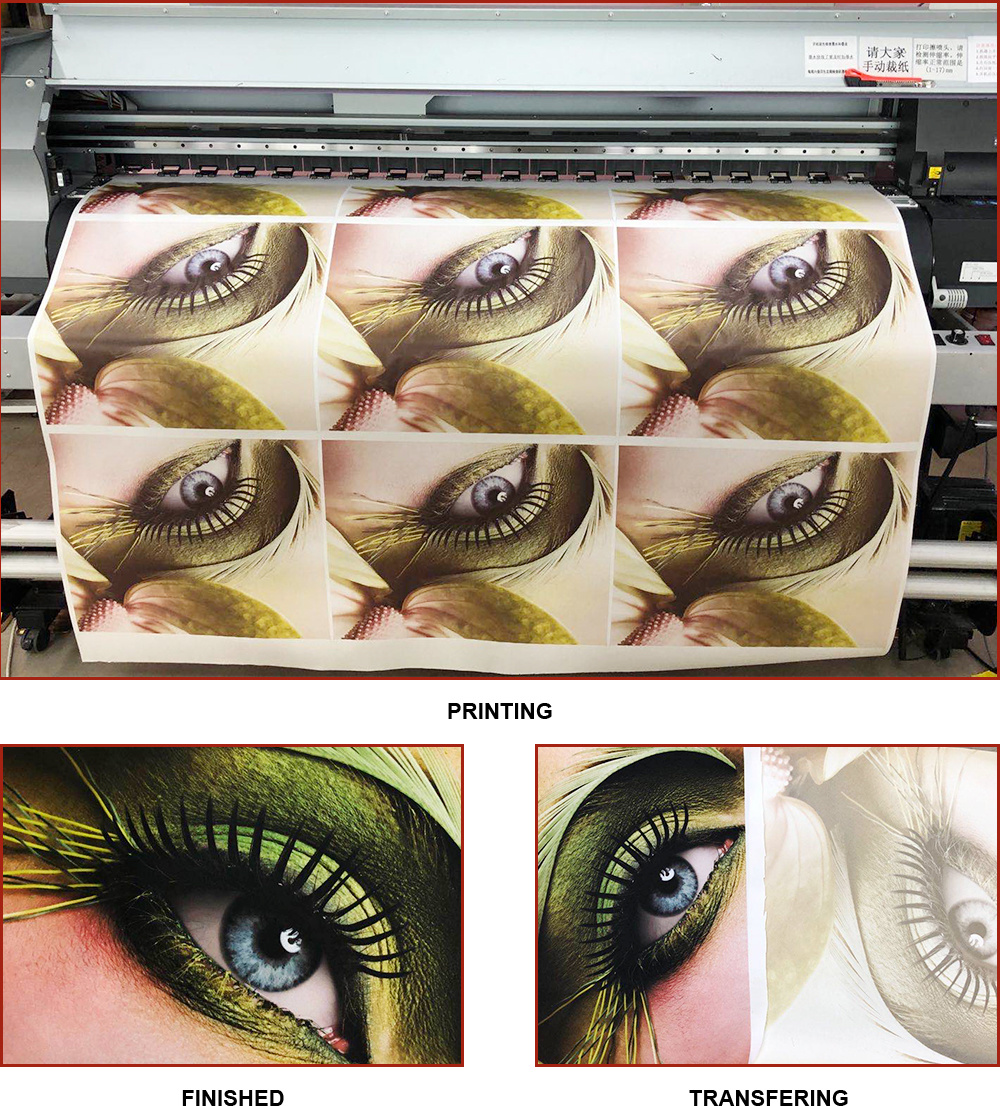 80gsm Classic sublimation paper printing transferring process