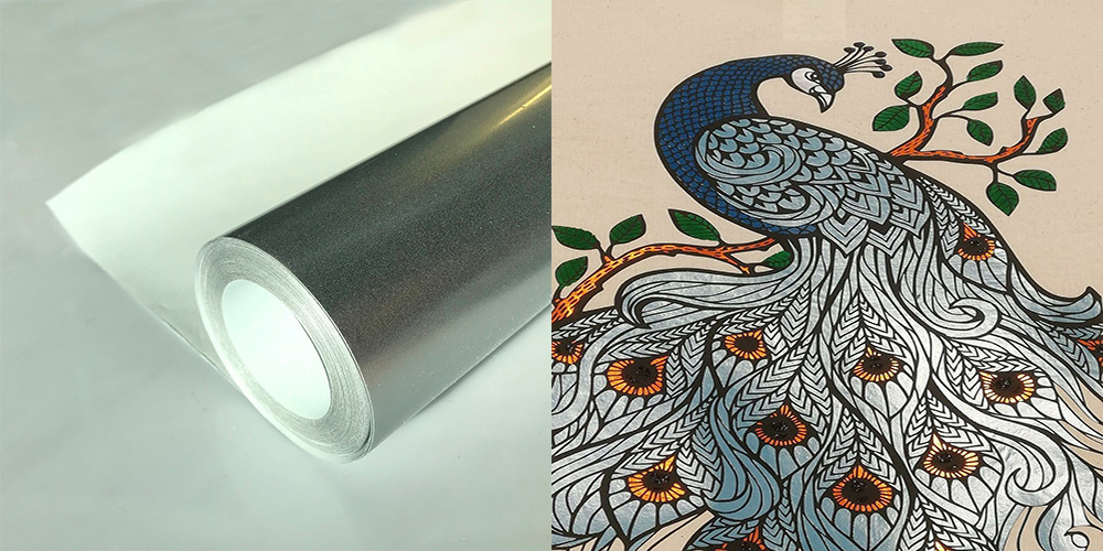 Silver Printable Eco Solvent Heat Transfer Vinyl Application Hanrun Paper