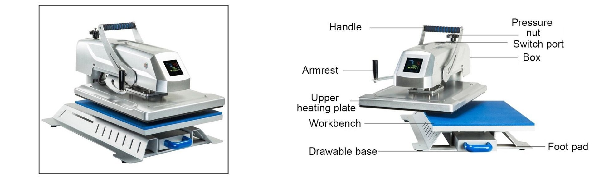High Pressure Swing Away Slide Out  Heat Press Machine Hanrun Paper