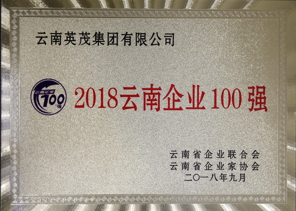 乐鱼官网链接位列2018年云南企业100强之第41名！