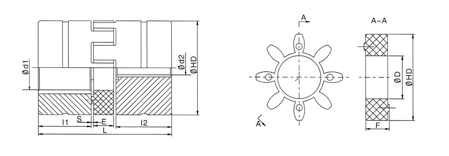 XL Star Type Flexible Coupling