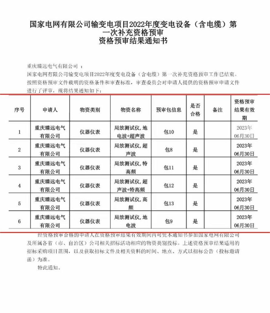 便携式局放巡检仪通过国家电网资格预审