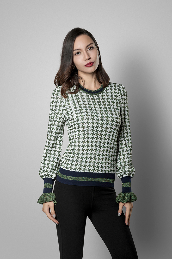 LUREX JACQUARD SWEATER