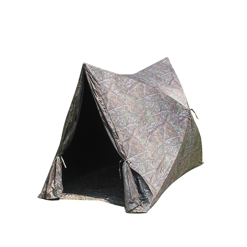 Camouflage triangle tent
