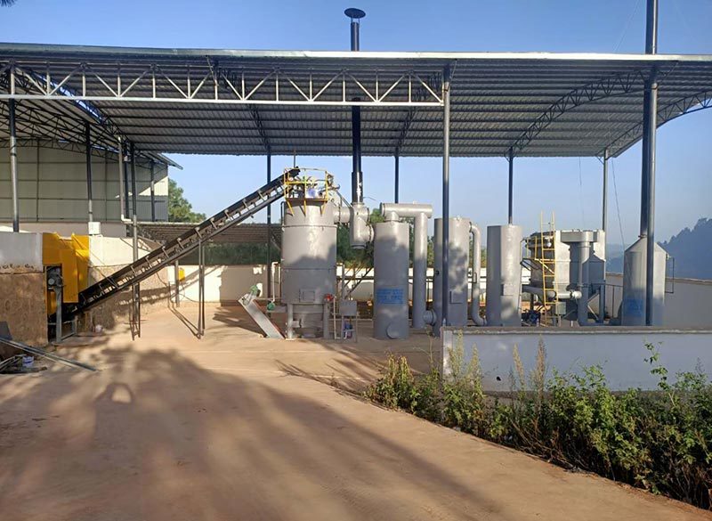 Large fixed garbage incinerator