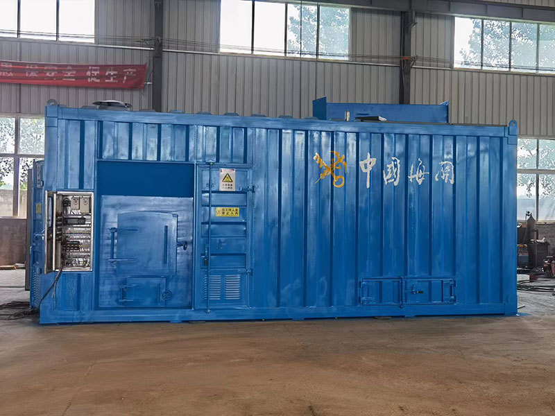 Container type waste incinerator