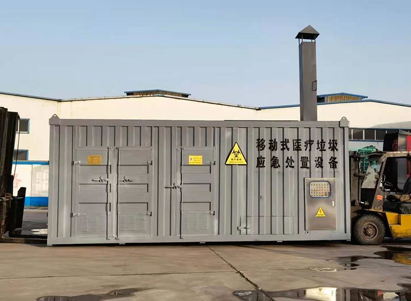 Container type waste incinerator