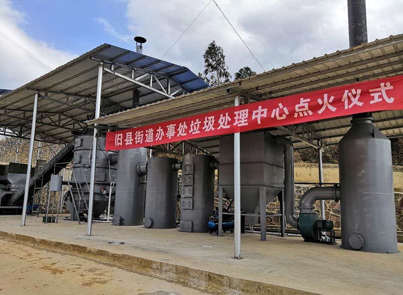 Large fixed garbage incinerator