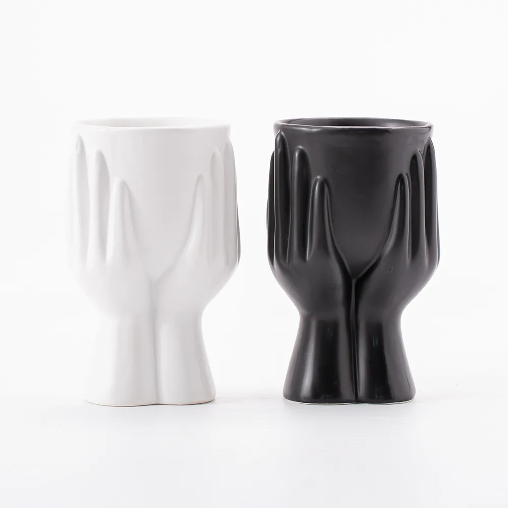 Mini Alien Hand Holding Small Flower Pot