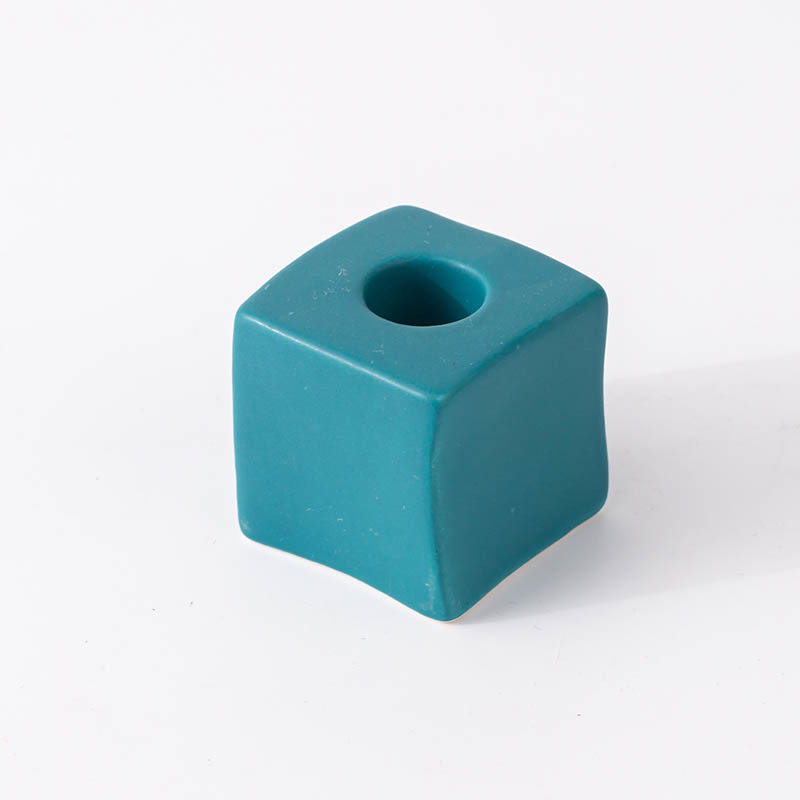 Shaped matte candlestick