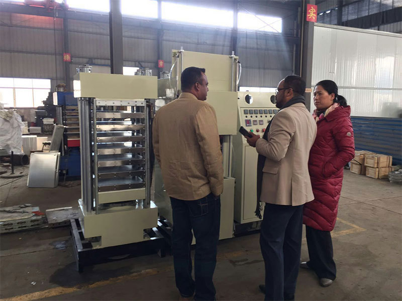 Pakistani customers visit the factory