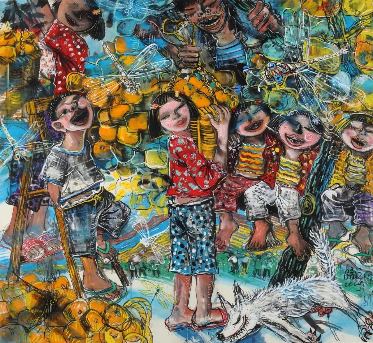 5.《大吉人家》 楊培江 178cmx197cm 中國畫 2009年(1).jpg