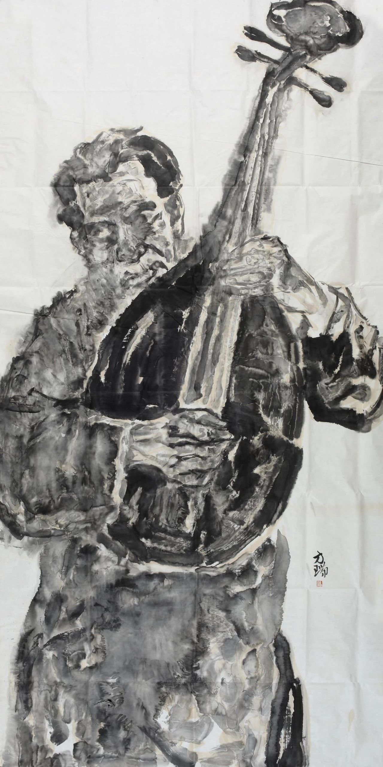 14.《古音之二》 方瑞 246cmx123cm 中國畫 2007年(1).jpg