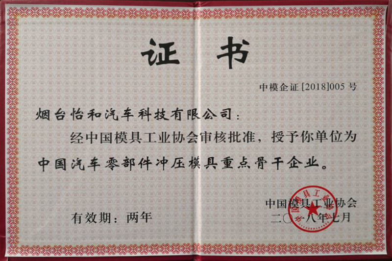 China Model Enterprise Certificate