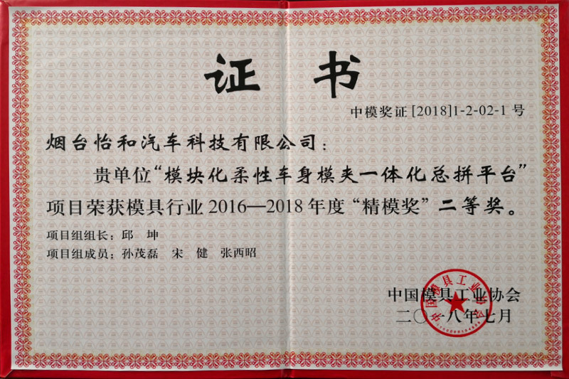 Medium Model Award Certificate