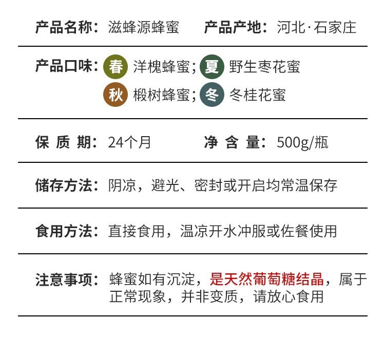 春夏秋冬蜂蜜