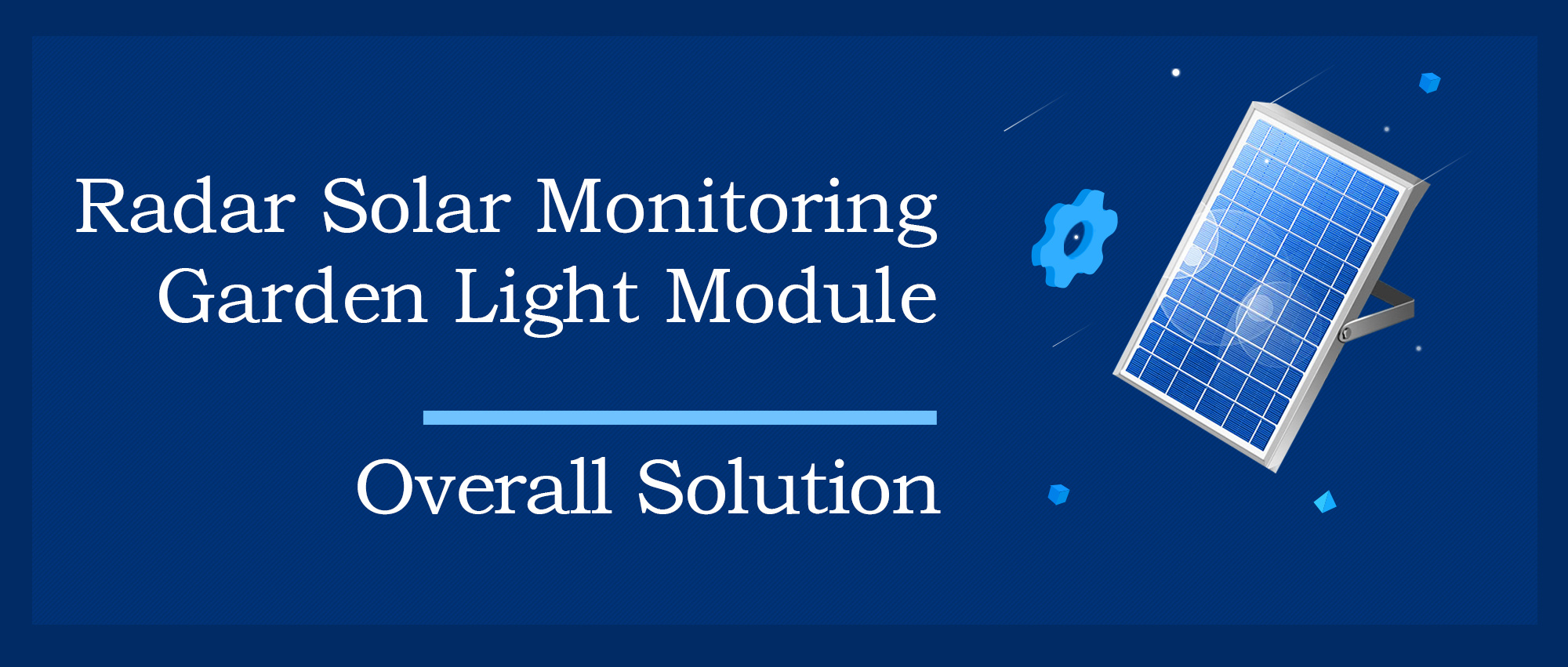 Total Solutions | MoreSense Radar Sensor Module Applied in Solar Security Garden Light
