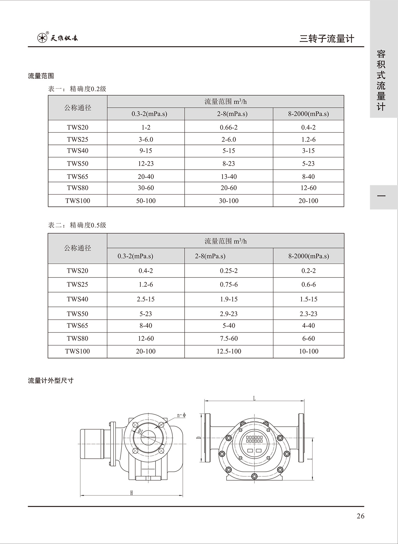 三转子流量计