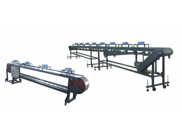 Air-cooled stretch conveyor