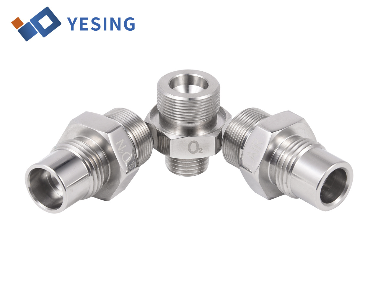 Manufacturer DISS American Oxygen Nitrous Oxide Gas Connectors in Machine