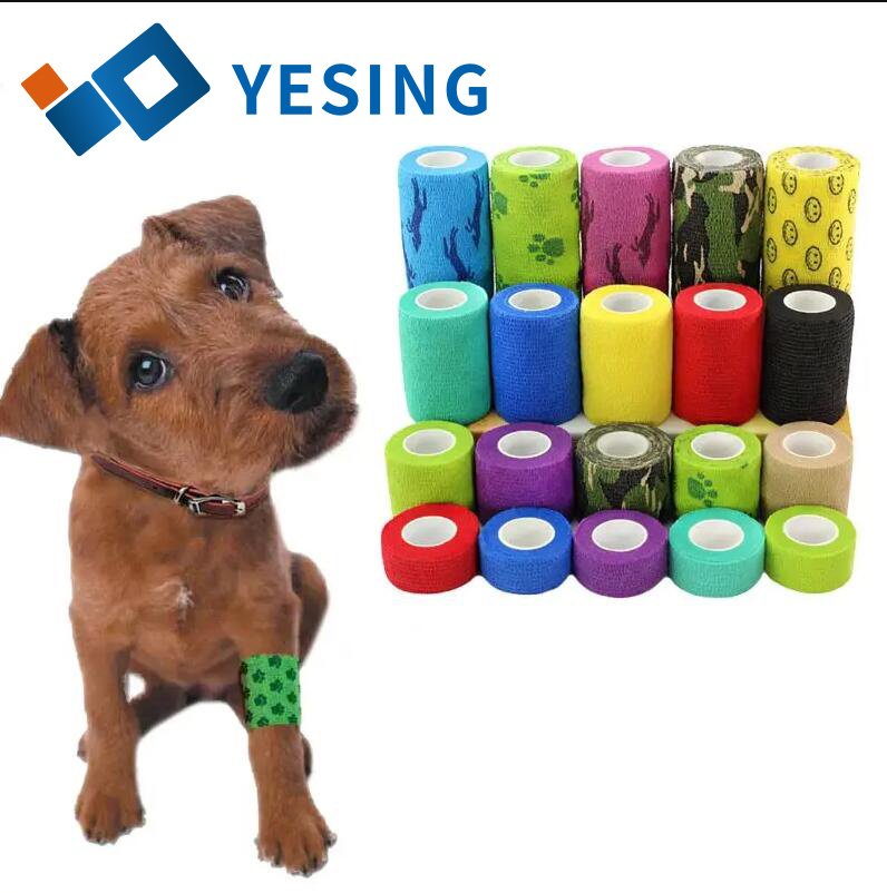 Vet Wrap Bandage cohésif pour la maison de soins pour animaux de compagnie