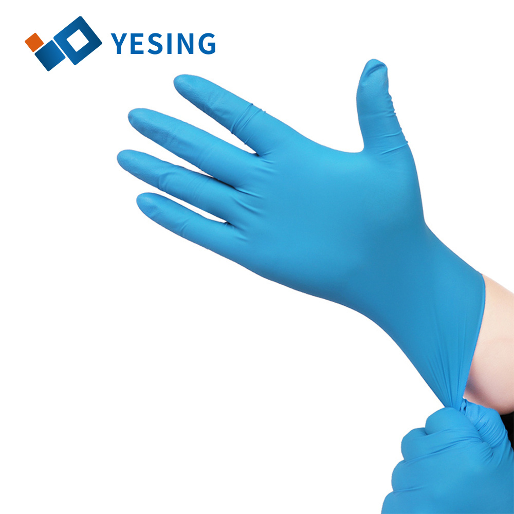 Yesing fournisseur Nitrile gants médicaux gants jetables poudre libre gant d’examen médical noir blanc bleu Violet gant pour adulte médecin infirmière